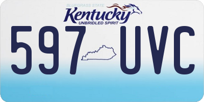KY license plate 597UVC