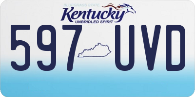 KY license plate 597UVD