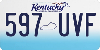 KY license plate 597UVF