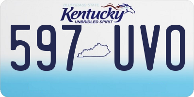 KY license plate 597UVO