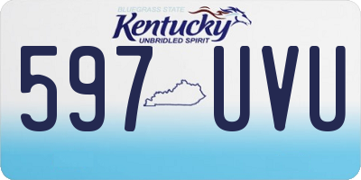 KY license plate 597UVU
