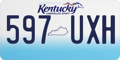 KY license plate 597UXH