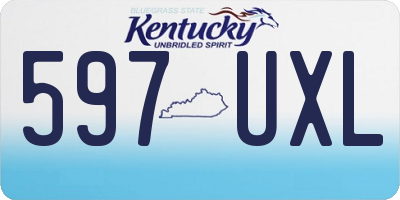 KY license plate 597UXL