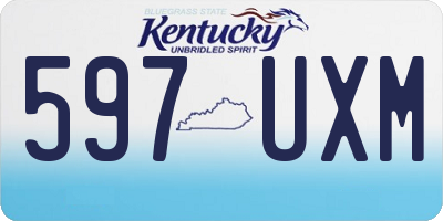 KY license plate 597UXM
