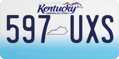 KY license plate 597UXS