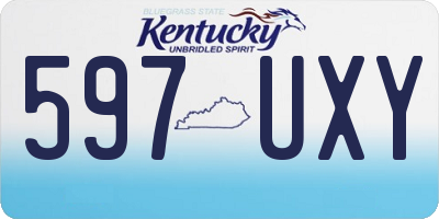 KY license plate 597UXY