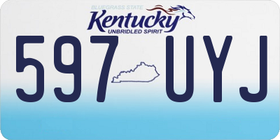 KY license plate 597UYJ