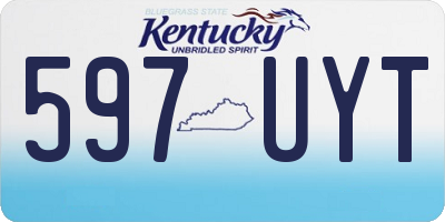 KY license plate 597UYT