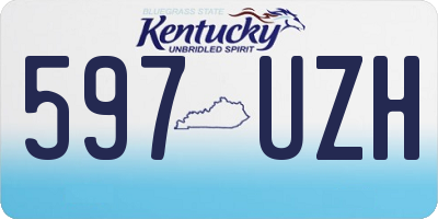 KY license plate 597UZH