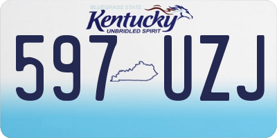 KY license plate 597UZJ