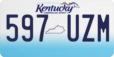 KY license plate 597UZM