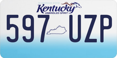 KY license plate 597UZP