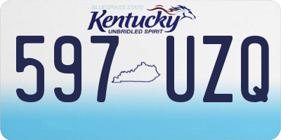 KY license plate 597UZQ