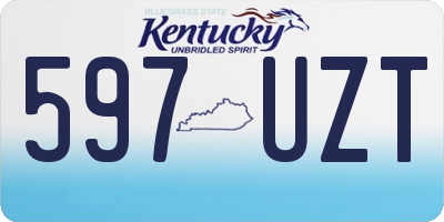 KY license plate 597UZT