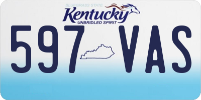 KY license plate 597VAS