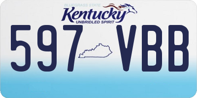 KY license plate 597VBB