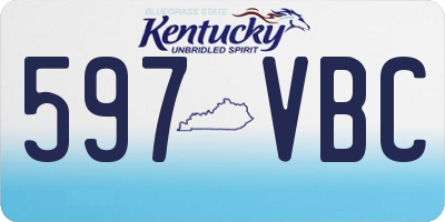 KY license plate 597VBC