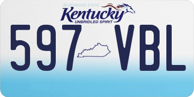 KY license plate 597VBL