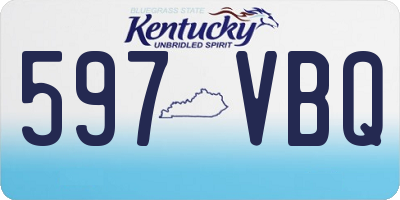 KY license plate 597VBQ