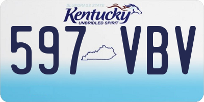 KY license plate 597VBV