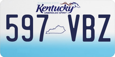 KY license plate 597VBZ