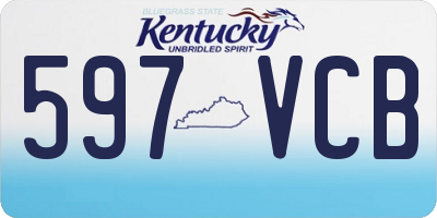 KY license plate 597VCB