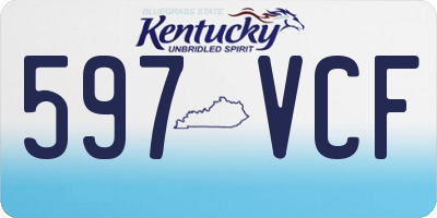 KY license plate 597VCF