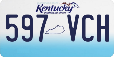 KY license plate 597VCH
