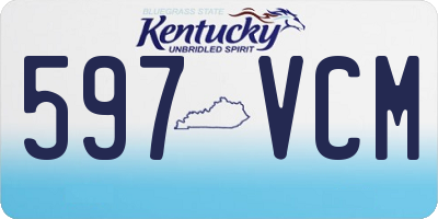 KY license plate 597VCM