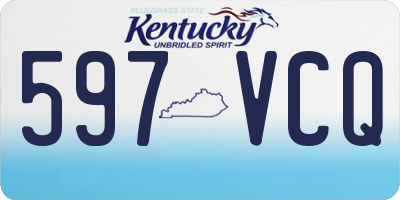 KY license plate 597VCQ