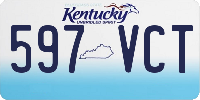 KY license plate 597VCT