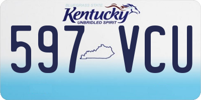 KY license plate 597VCU