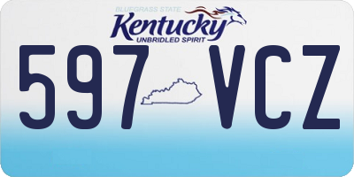 KY license plate 597VCZ