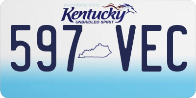 KY license plate 597VEC