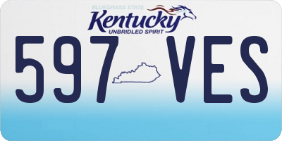 KY license plate 597VES