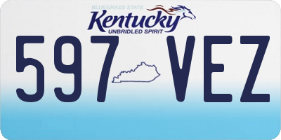 KY license plate 597VEZ