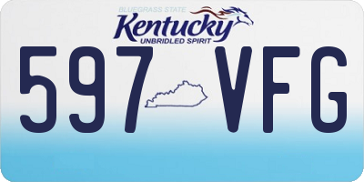 KY license plate 597VFG