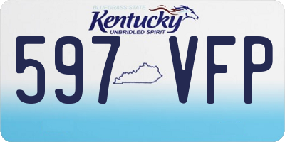 KY license plate 597VFP