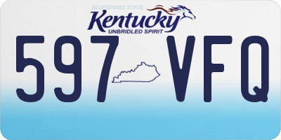 KY license plate 597VFQ