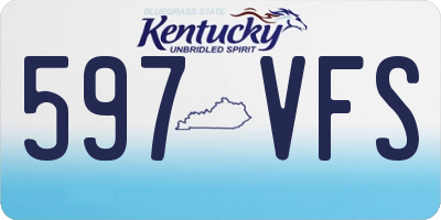 KY license plate 597VFS