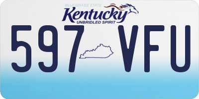 KY license plate 597VFU