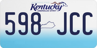 KY license plate 598JCC