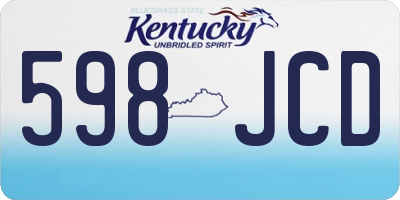 KY license plate 598JCD