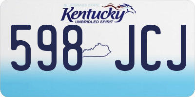 KY license plate 598JCJ