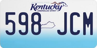 KY license plate 598JCM