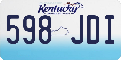 KY license plate 598JDI
