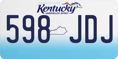 KY license plate 598JDJ