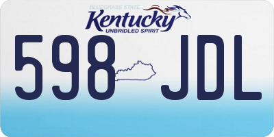 KY license plate 598JDL