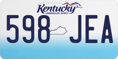 KY license plate 598JEA