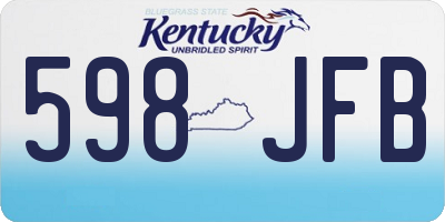 KY license plate 598JFB